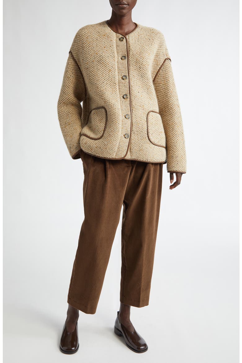 Medrano Oversize Merino Wool Blend Knit Jacket, Alternate, color, SAPLING