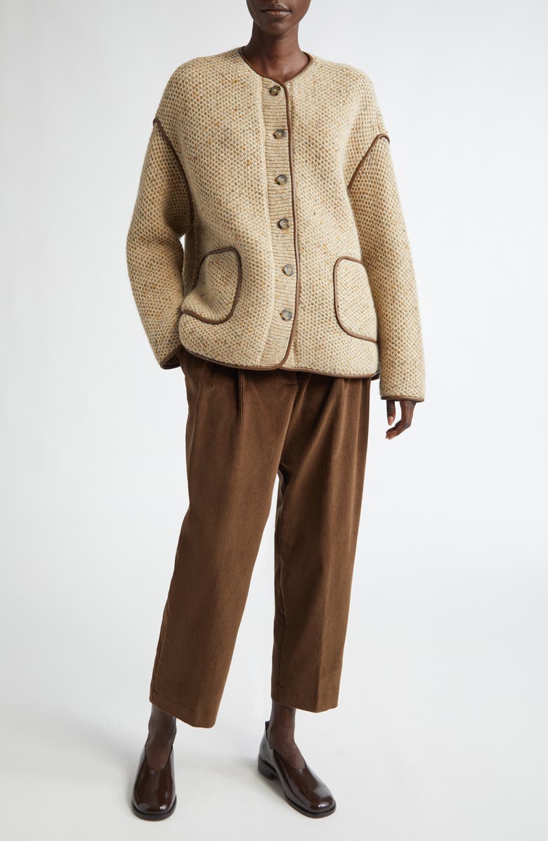 Altuzarra Medrano Oversize Merino Wool Blend Knit Jacket | Nordstrom