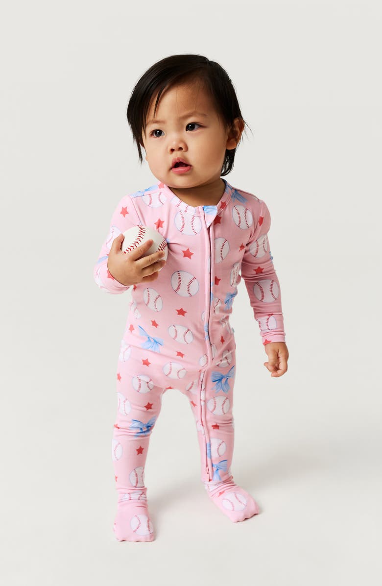 Posh Peanut Fitted Convertible One-Piece Pajamas, Alternate, color, Pink