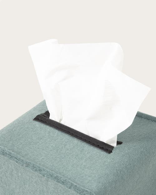 Graf & Lantz Graf Lantz Merino Wool Small Tissue Box Cover In Green
