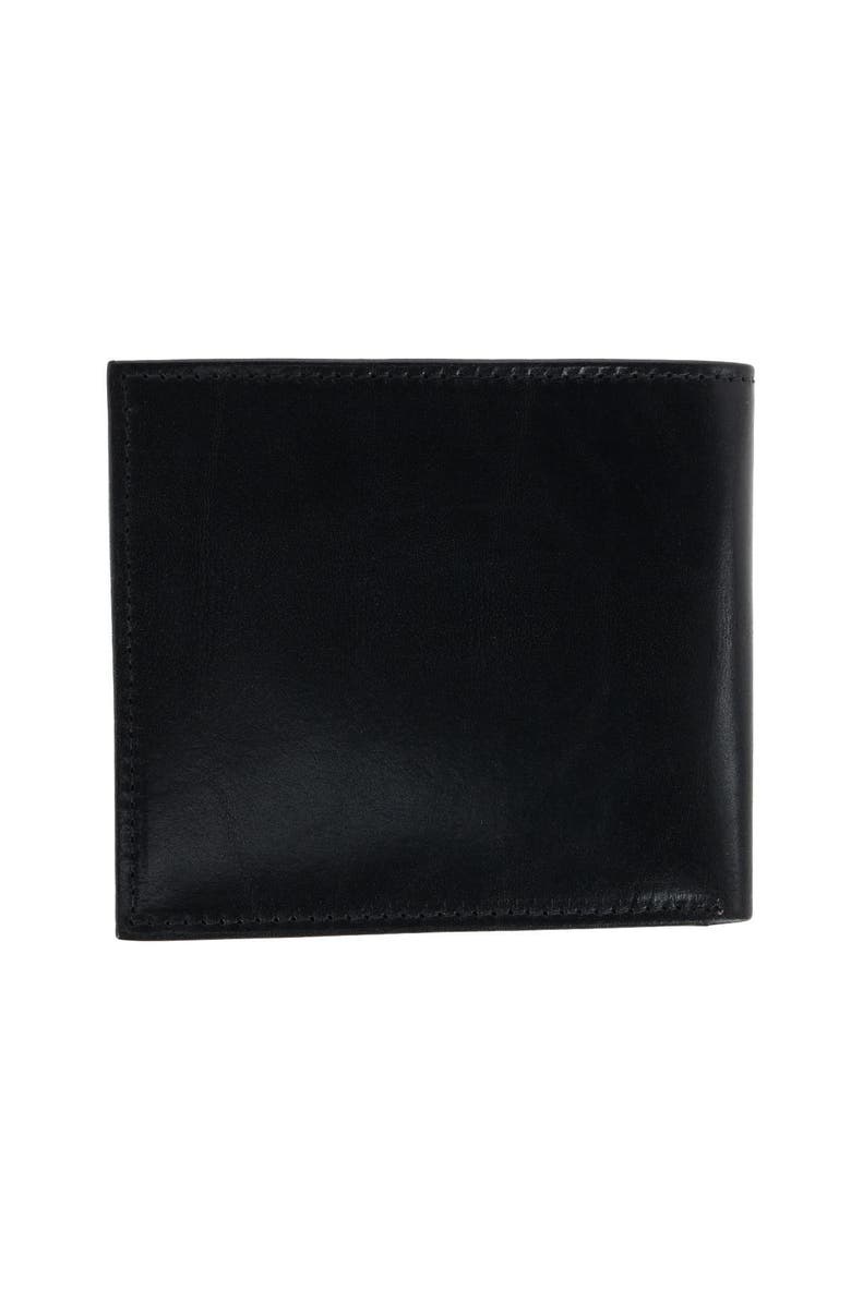 Trafalgar Cabot Cortina Bi-Fold Leather Wallet, Alternate, color, Black