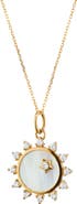 Monica Rich Kosann Mother-of-Pearl Sun Pendant Necklace