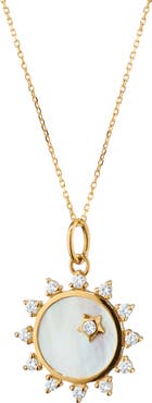 Monica Rich Kosann Mother-of-Pearl Sun Pendant Necklace