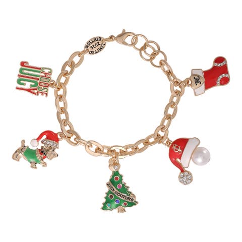 Christmas Charm Bracelet, 7.5"