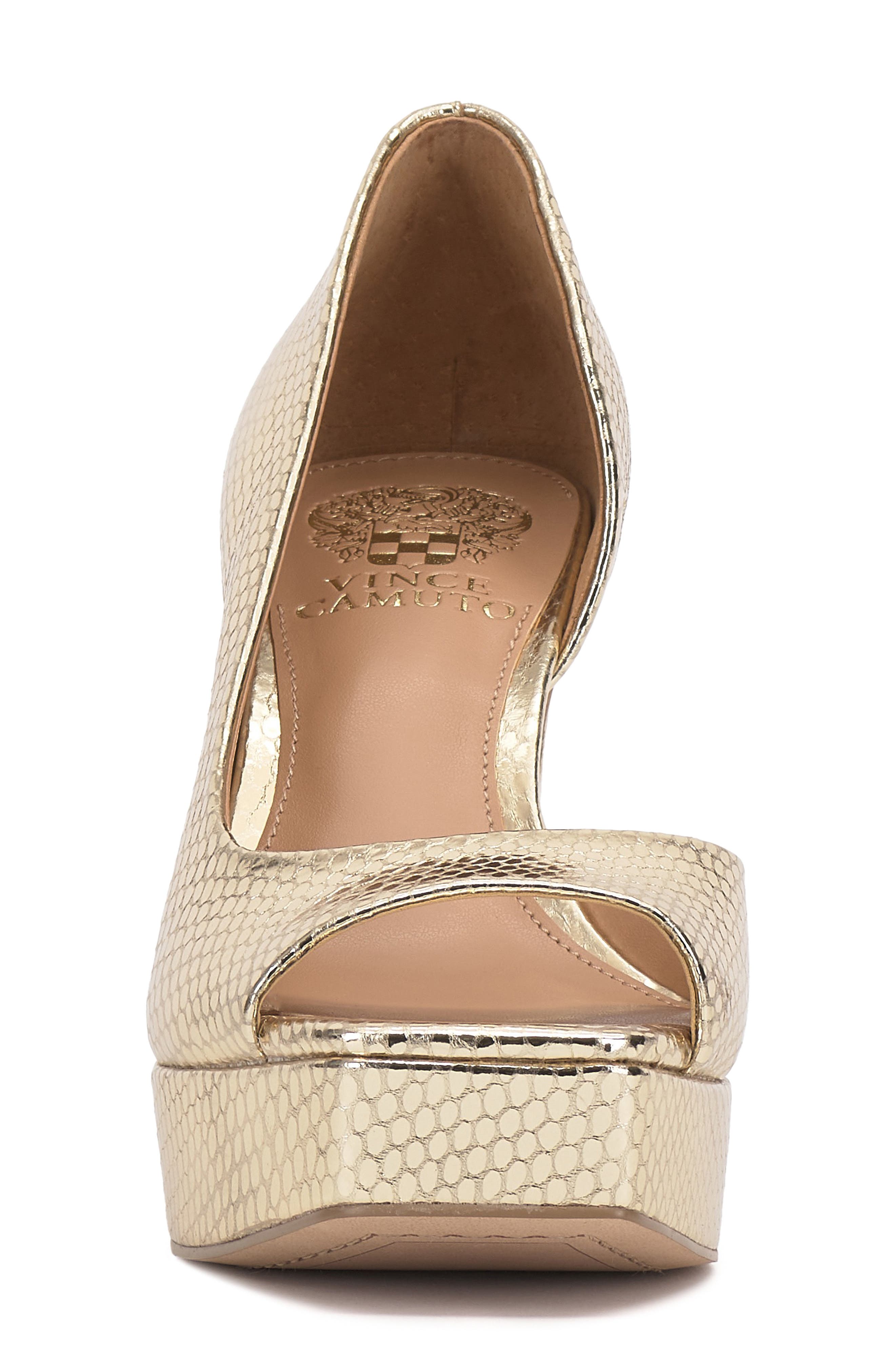 Bryanna Platform Sandal, Alternate, color, EGYPTIAN GOLD