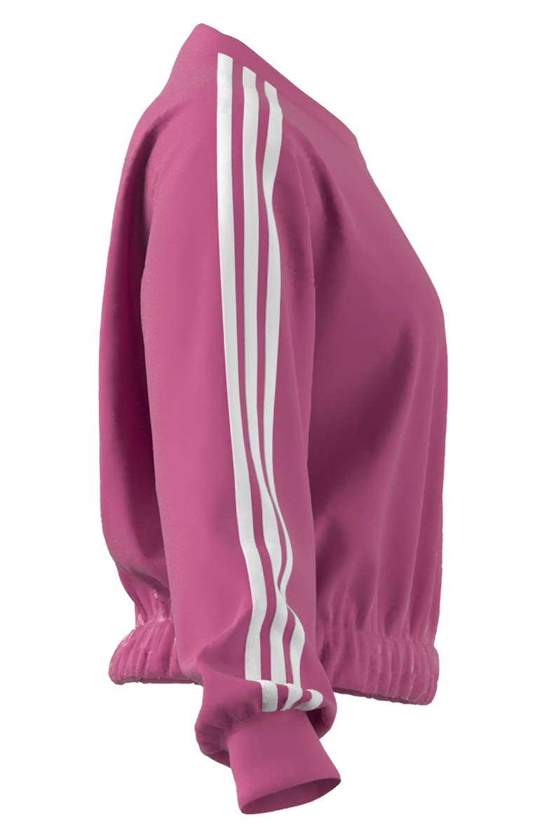 adidas Essential 3-Stripes French Terry Cropped Pullover, Alternate, color,