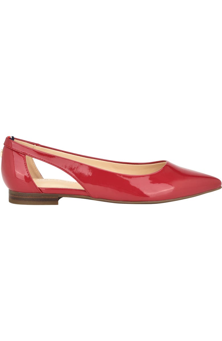 Tommy Hilfiger Velahi Pointed Toe Flat, Alternate, color, Medium Red