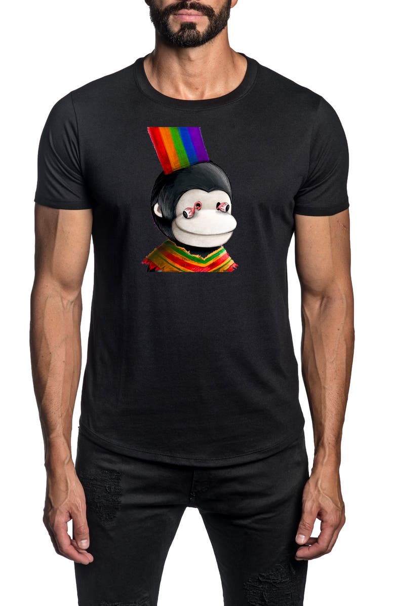 Jared Lang x NFT New World Monks Graphic T-Shirt, Main, color, Black