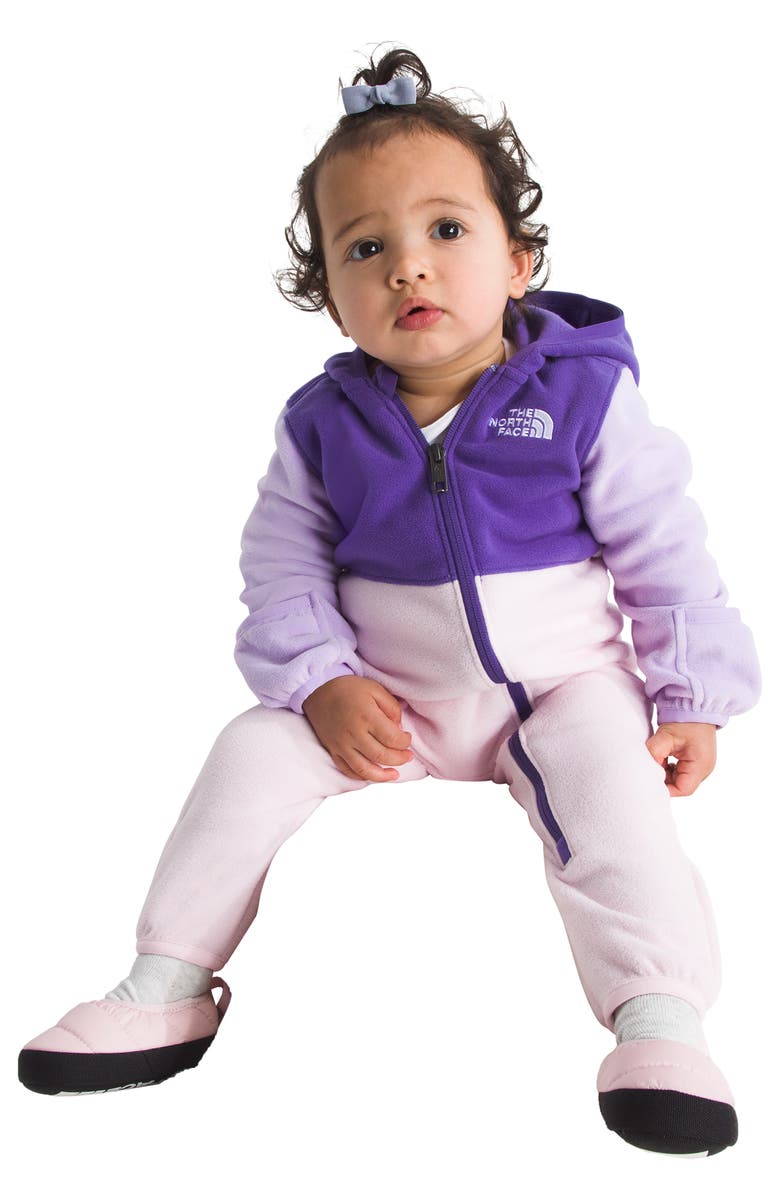 The North Face Glacier Fleece Snowsuit, Alternate, color, Peak Purple/ Lite Lilac/ Pale