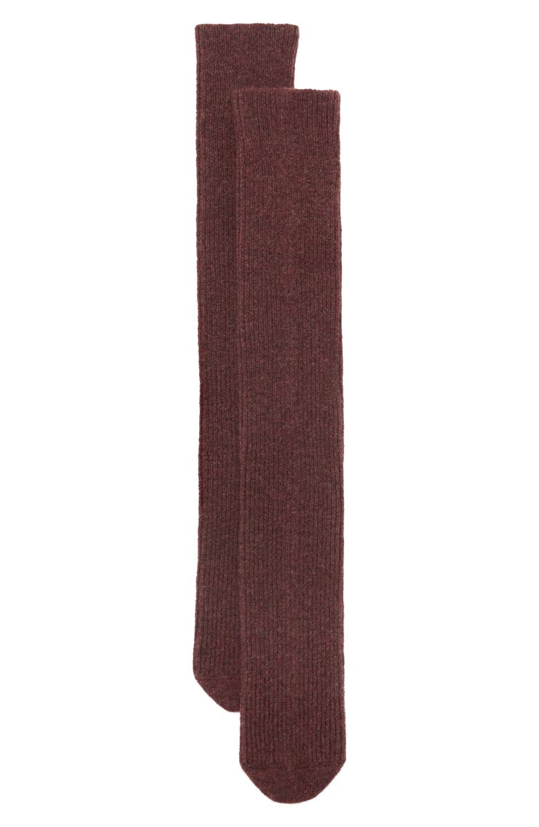 MANGO Wool & Cashmere Socks, Main, color, Cognac