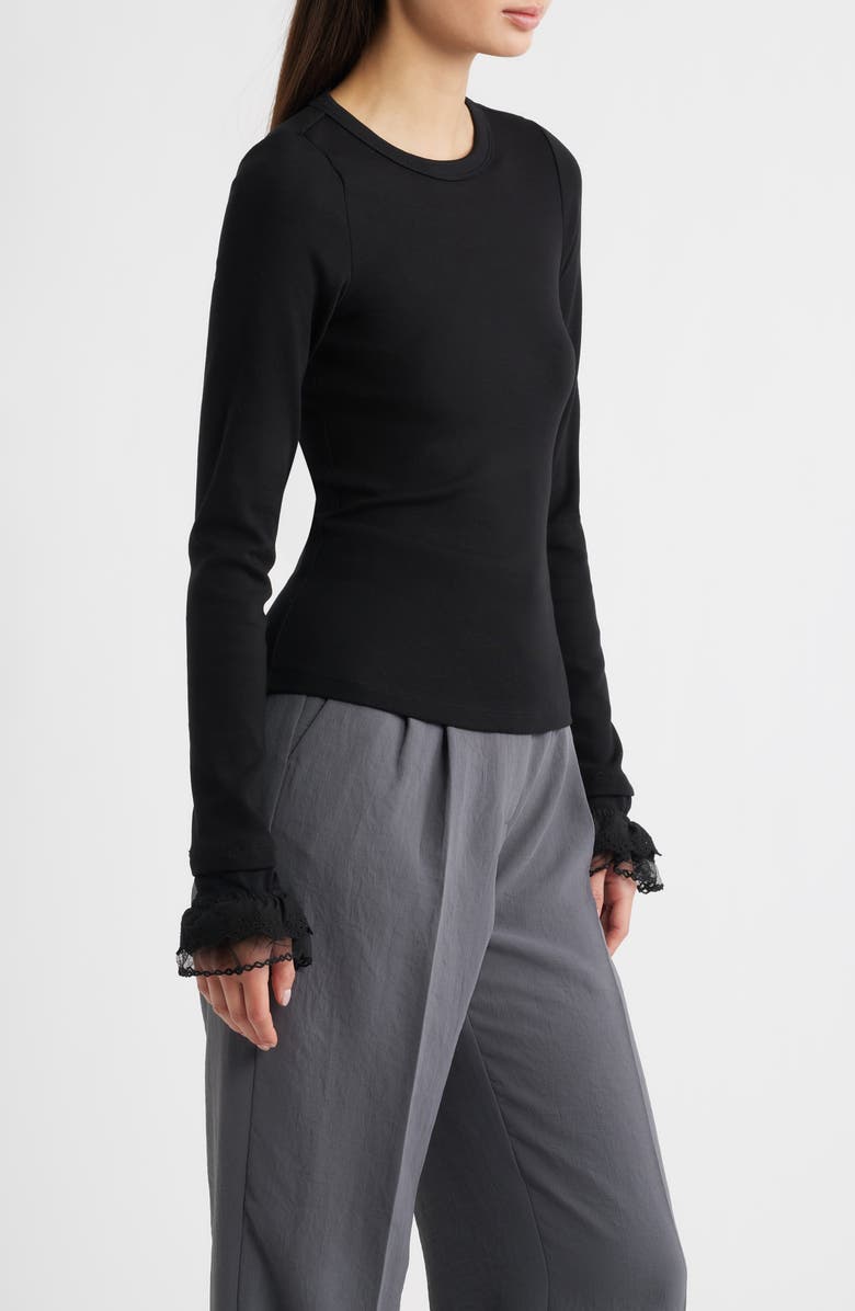 ARTLESS FOREVER Valentina Bell Sleeve Top, Alternate, color, Black