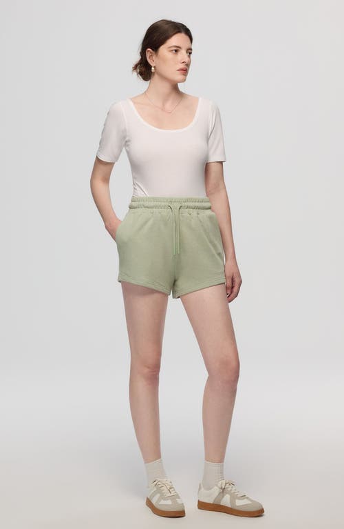 Juana Hemp Essentials French Terry Shorts In Light Sage