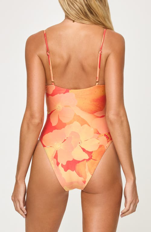 L*space Lspace Piper Classic Keyhole One-piece Swimsuit In Native Poppies