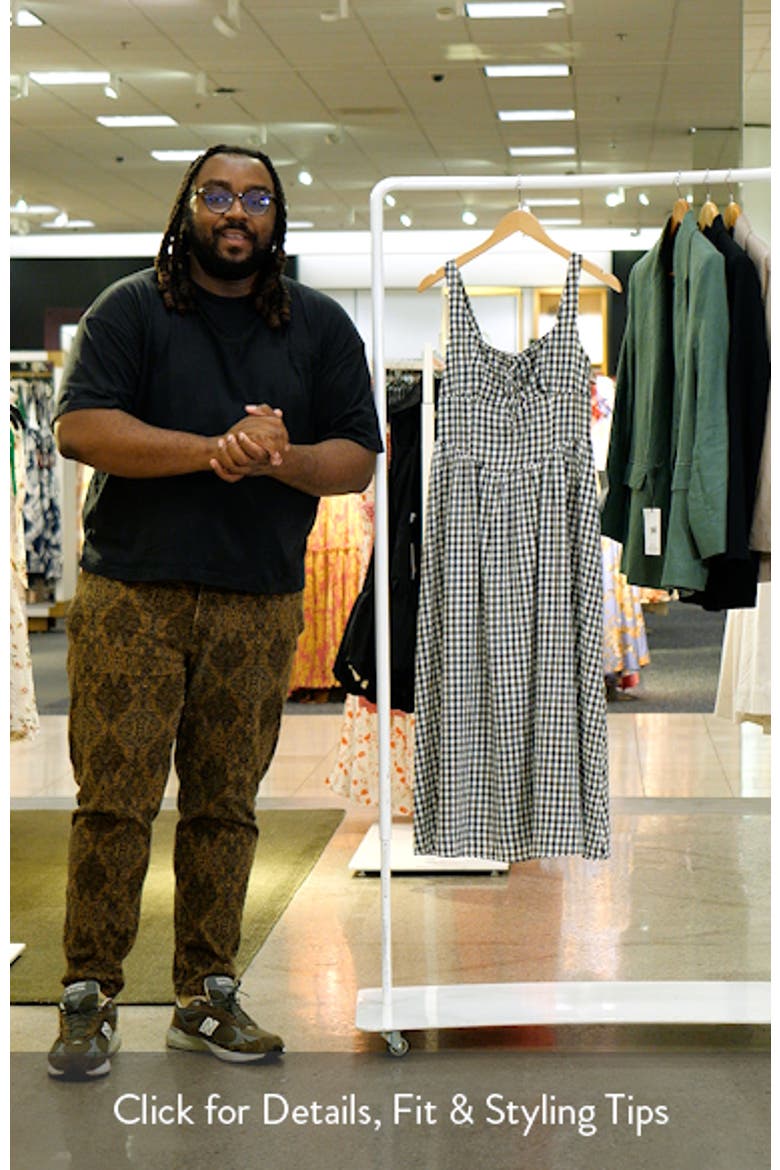 Kinslee Corset Cotton Blend Midi Dress video