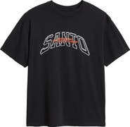 SANTO STUDIO Creative Arts Logo Cotton Graphic T-Shirt