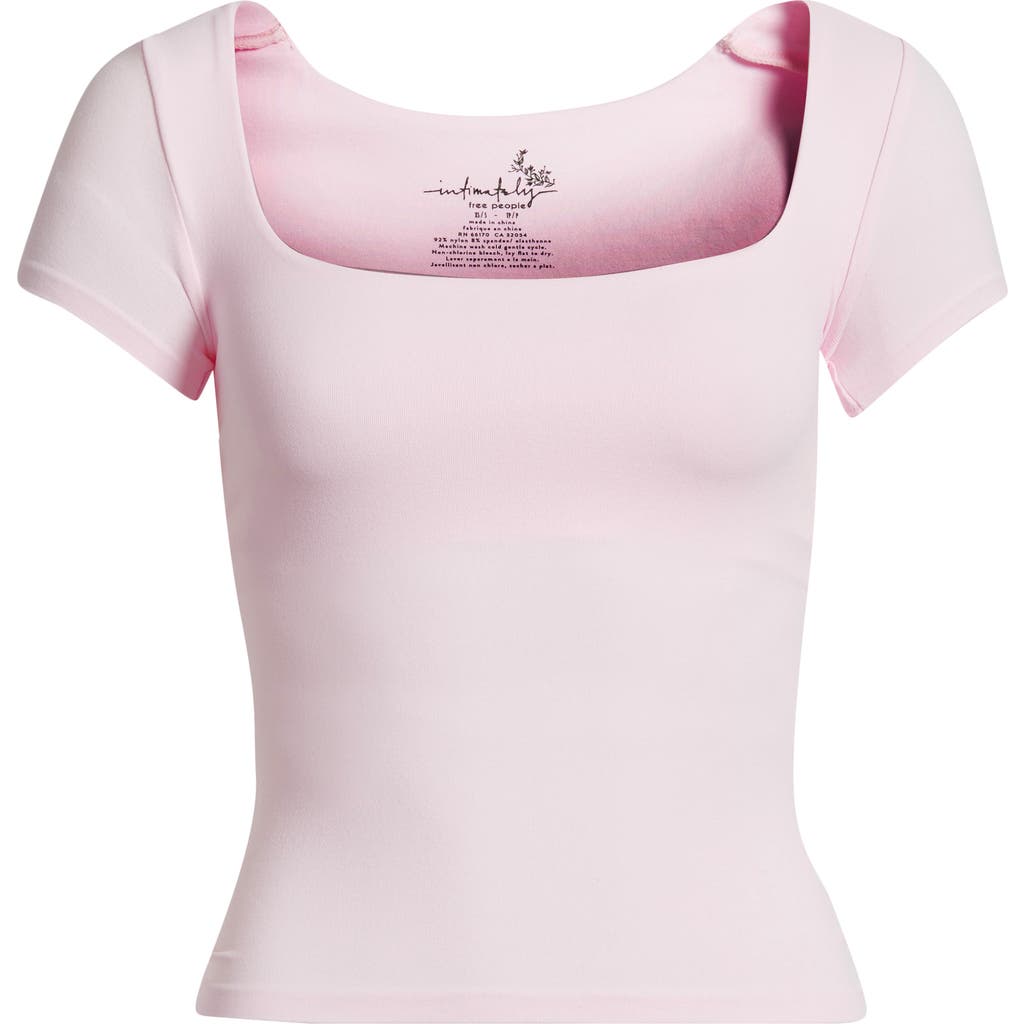 Free People Clean Lines Baby T-shirt In Pink