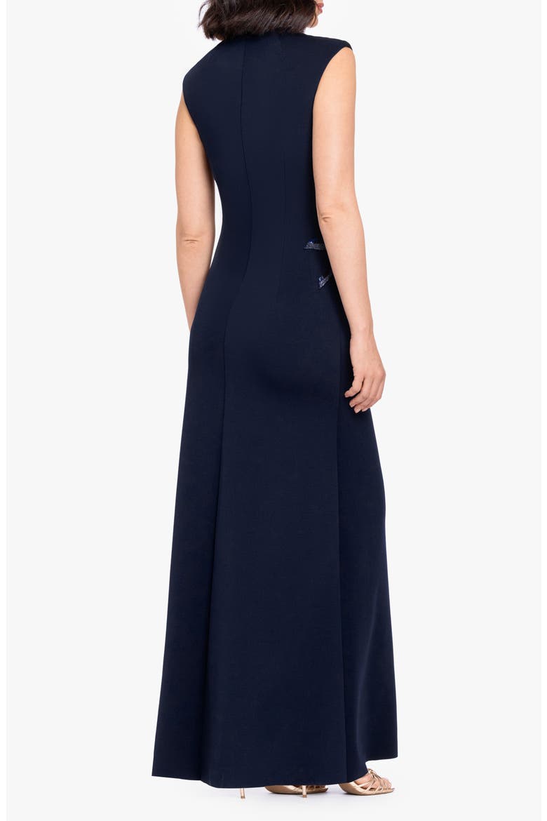 Sequin Appliqué Scuba Gown, Alternate, color, NAVY
