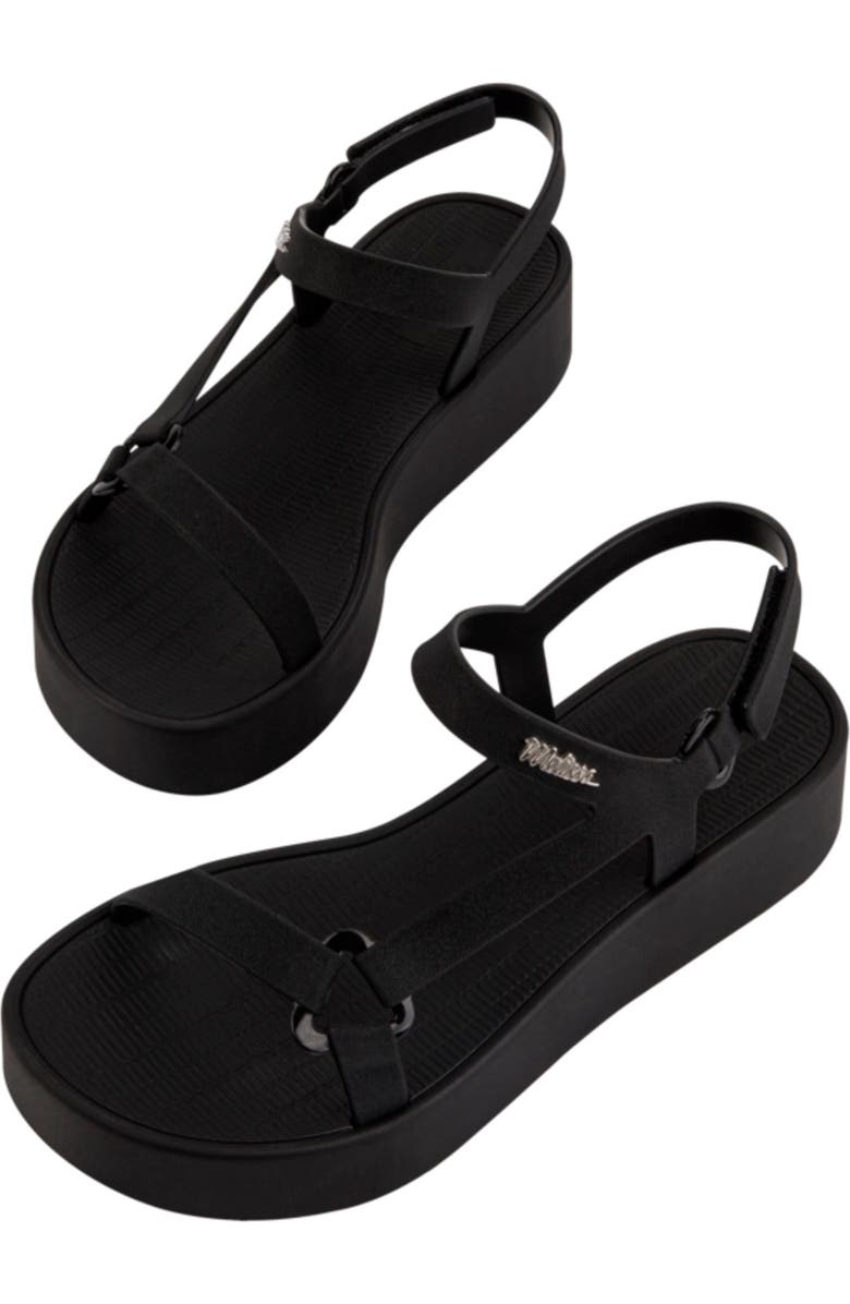 Melissa Sun Downtown Platform Sandal, Alternate, color, Black