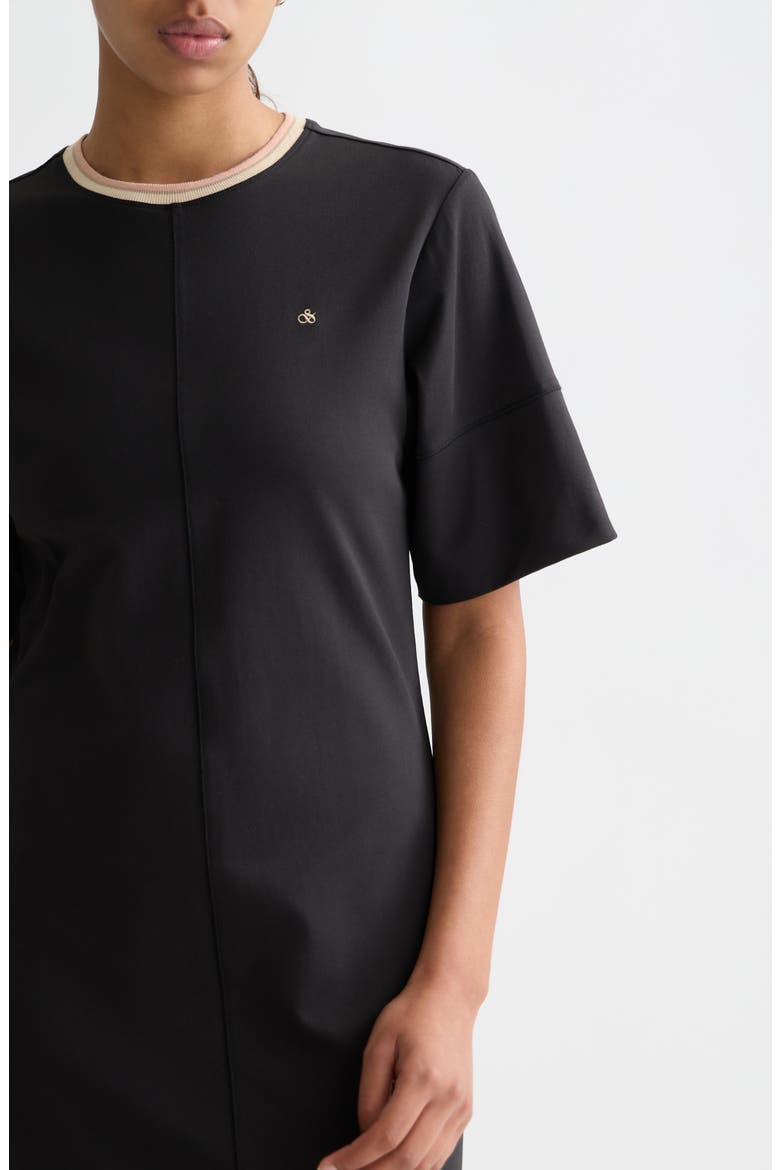 Stretch Cotton T-Shirt Midi Dress, Alternate, color, METEORITE