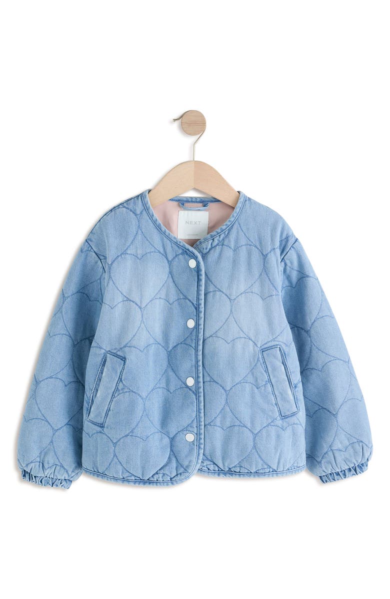 NEXT Kids' Quilted Denim Jacket, Main, color, 