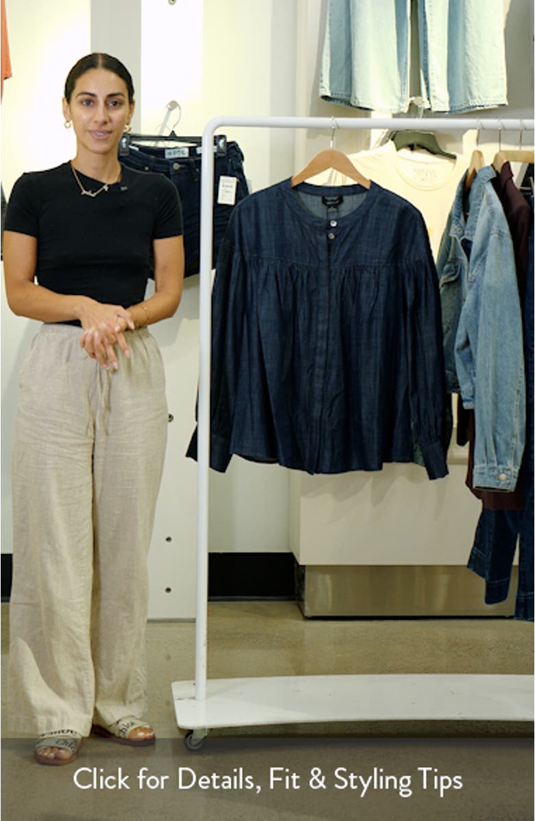 Personal Best Shirred Button-Up Shirt, sales video thumbnail