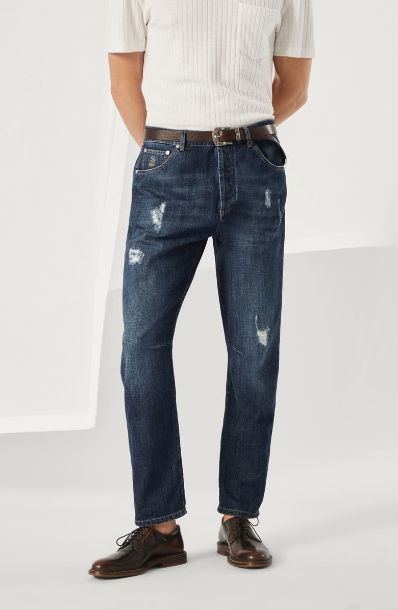 Brunello Cucinelli Leisure fit five-pocket trousers, Alternate, color, 