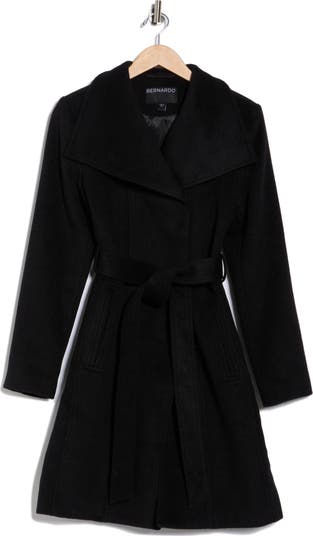 Wool Blend Wrap Coat