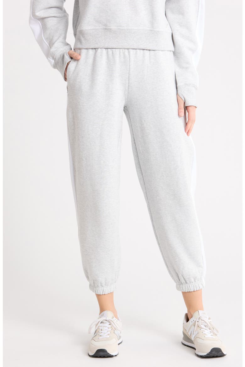 Cloud Plush Joggers, Main, color, HEATHER GREY/ WHITE
