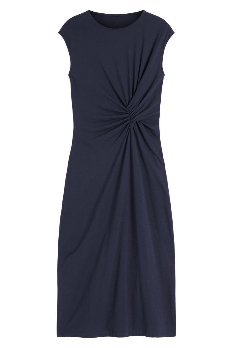 Delilah Twist Midi Dress, Main, color, NAVY