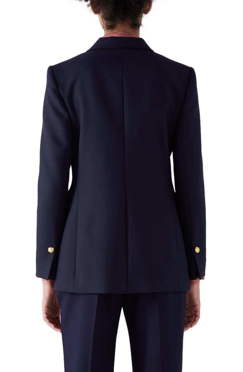 LK Bennett Mariner Double Breasted Blazer, Alternate, color, Navy