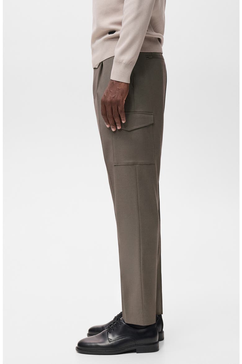 Slim Fit Thermolite® Pleated Cargo Pants, Alternate, color, MEDIUM BROWN