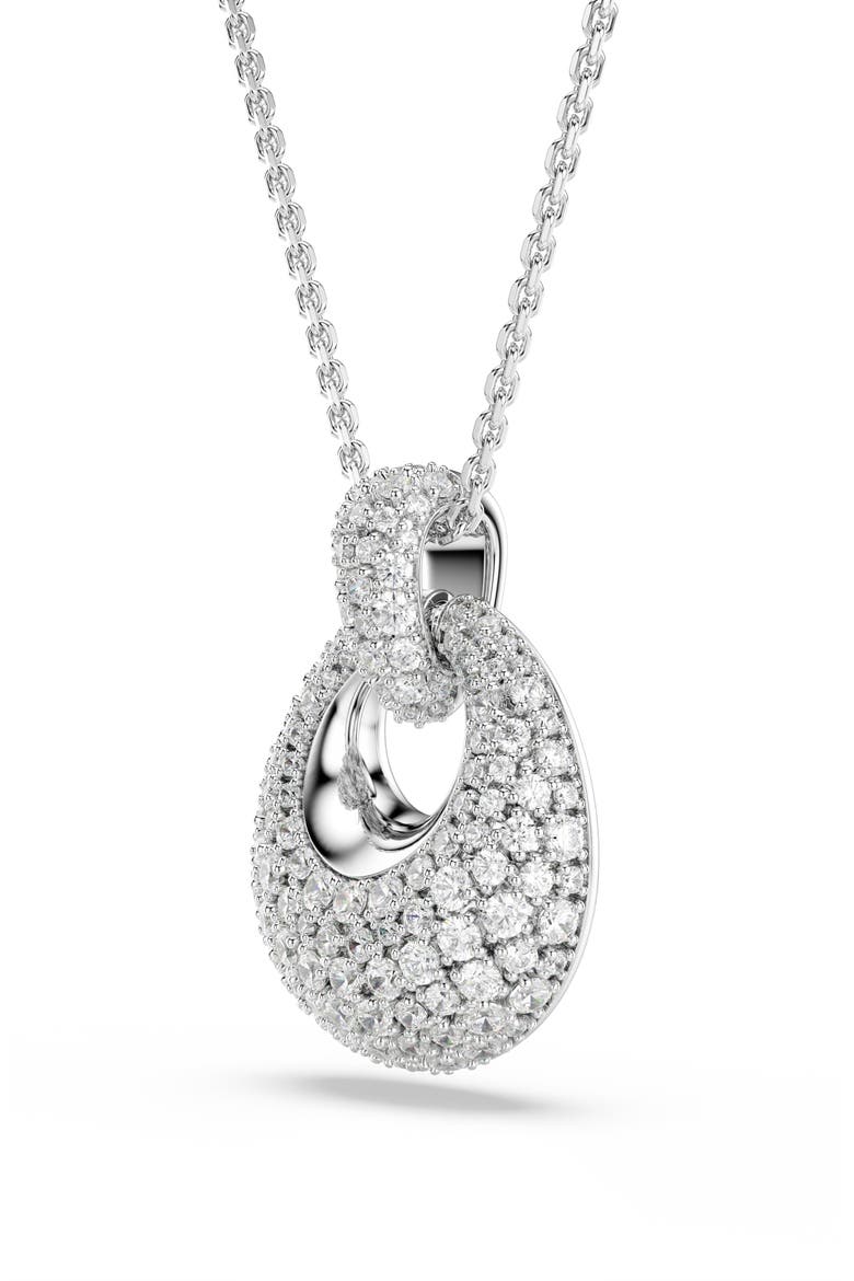 Sublima Crystal Pendant Necklace, Alternate, color, WHITE/ SILVER