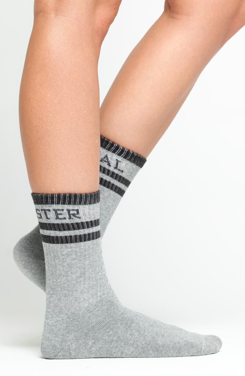 Spiritual Gangster Logo Cotton Blend Crew Socks, Alternate, color, 