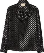 Valentino Dot Silk Crêpe de Chine Shirt