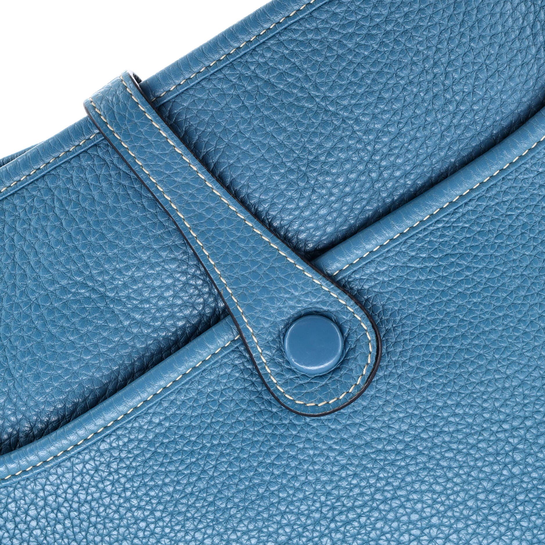 Pre-Owned Hermes Evelyne Bag Gen III Clemence PM, Alternate, color, Blue Jean