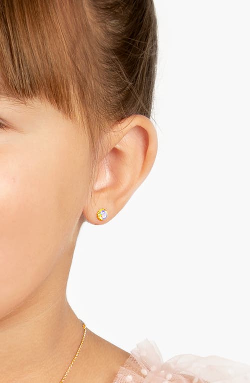 Tiny Blessings 14k Gold Enchanted Light Studs Screw Back Earrings In Gold