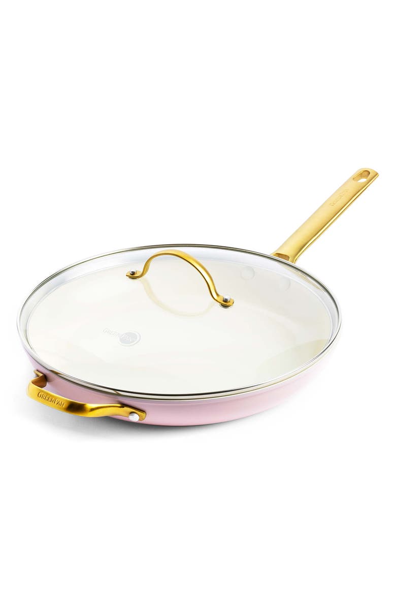 GreenPan Reserve Ceramic Nonstick Covered Frying Pan, Main, color, Blush