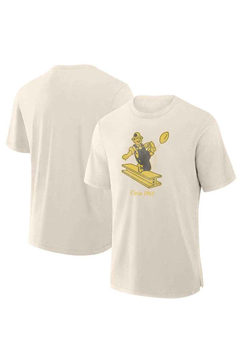 Men's Fanatics  Cream Pittsburgh Steelers Slub T-Shirt, Main, color, Cream