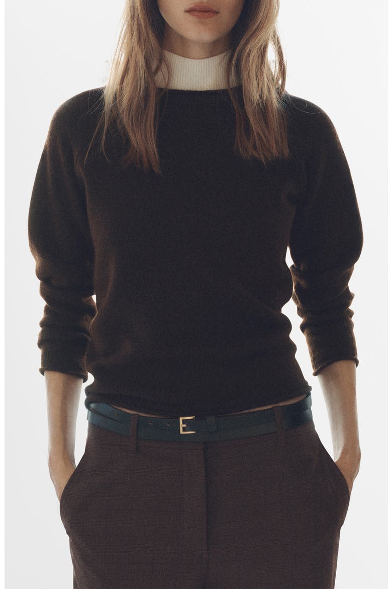 Crewneck Sweater, Main, color, BROWN