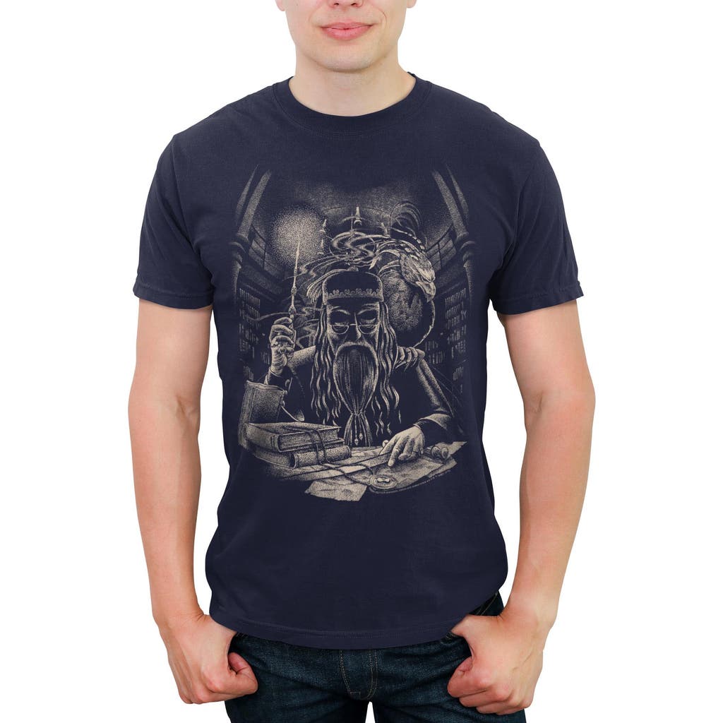 Men's Harry Potter Dumbledore Sketch  Graphic T-Shirt in Navy Blue  product