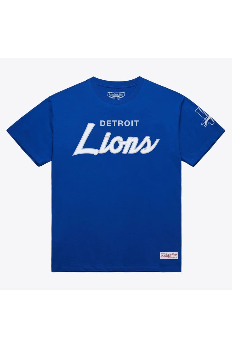 Men's Mitchell & Ness Blue Detroit Lions Head Coach Classic T-Shirt, Main, color, Blue