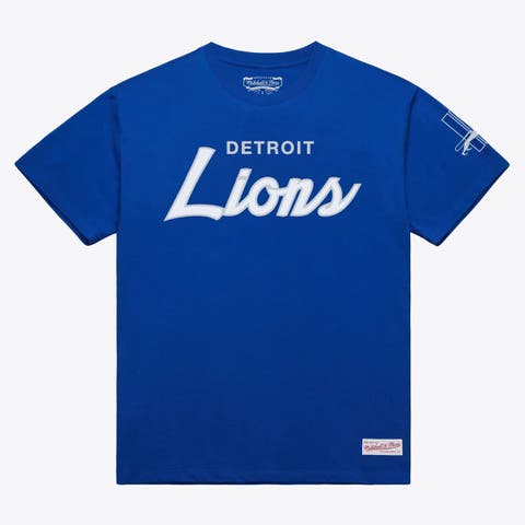 Men's Mitchell & Ness Blue Detroit Lions Head Coach Classic T-Shirt