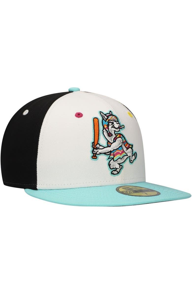 New Era Men's New Era White Llamas de Hickory Copa de la Diversión 59FIFTY Fitted Hat, Alternate, color, 