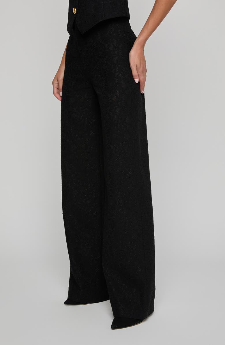 L'AGENCE Livvy Lace Straight Leg Pants, Alternate, color, Black