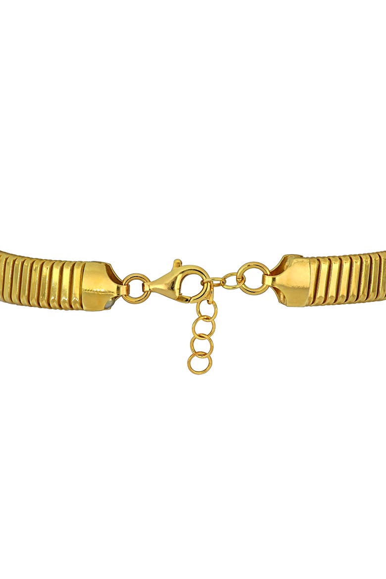 Cubic Zirconia Omega Cluster Bracelet Yellow Plated, Alternate, color, Yellow-Plated