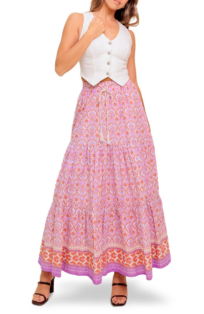 FLYING TOMATO Print Maxi Skirt, Alternate, color,