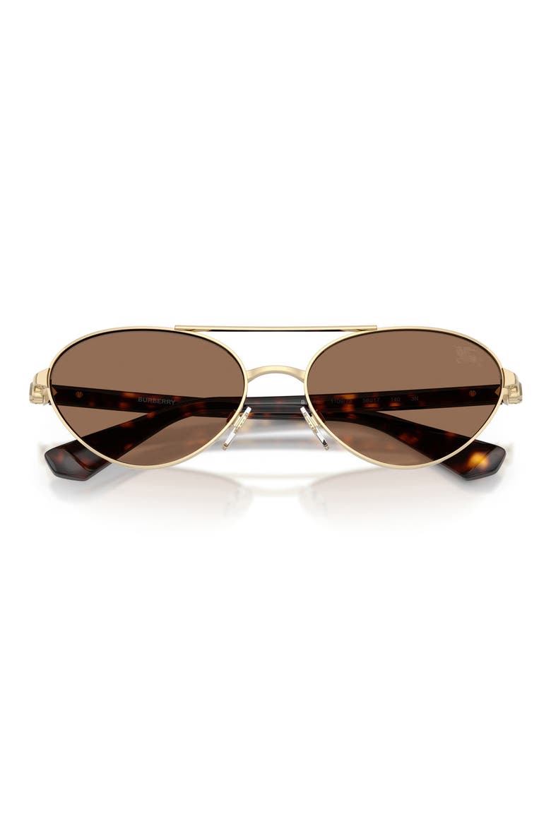 58mm Pilot Sunglasses, Alternate, color, LIGHT GOLD