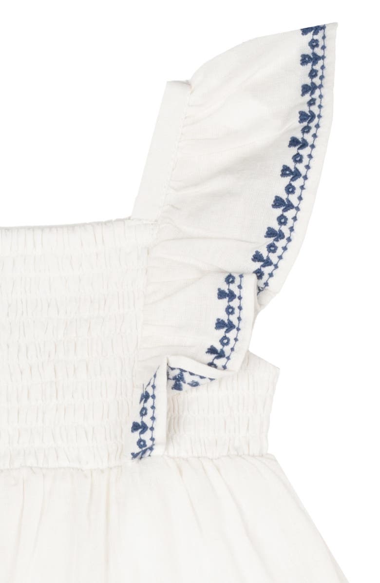 Rare Editions Embroidered Ruffle Sleeve Dress & Bloomers Set, Alternate, color,