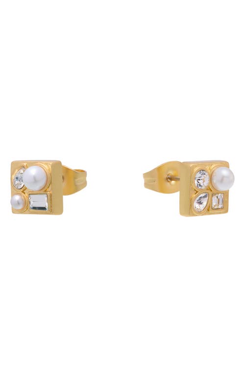 Reiss Zina Zoraya Stud Earrings In Gold