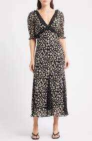 Rails Annmarie Floral Ruffle Trim Maxi Dress
